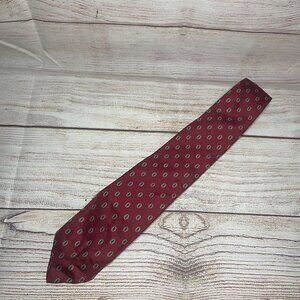 VTG 90’s Christian Dior Burgandy Navy Geo Neck Tie All Silk Paris New York